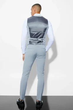 Discount boohoo Mix and Match Skinny Fit Suit grey