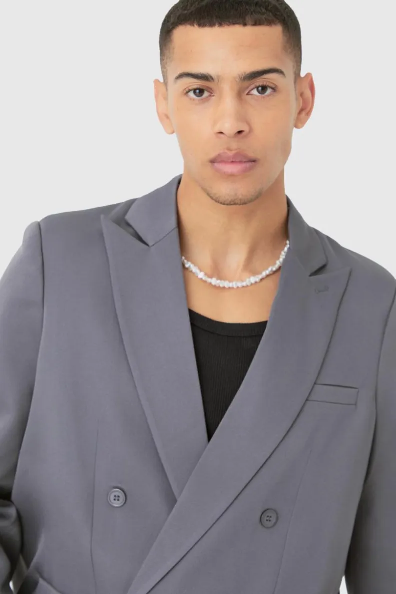 Best Sale boohoo Mix & Match Oversized Suit Set Grey charcoal