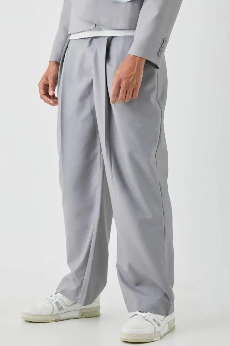 Discount boohoo Mix & Mat Suit Set grey