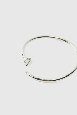 Best Sale boohooMAN Nail Bangle silver