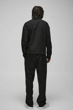 Flash Sale boohoo Nylon Man Pocket Detail Zip Through Set black