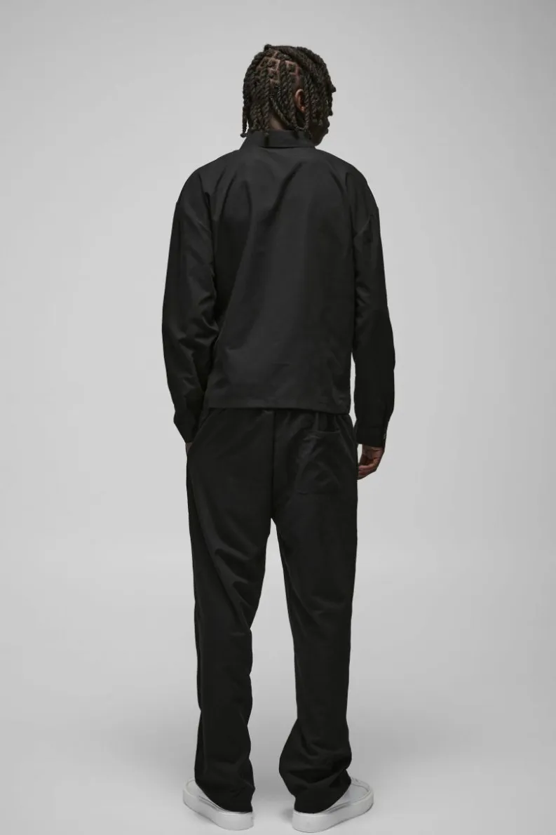 Flash Sale boohoo Nylon Man Pocket Detail Zip Through Set black