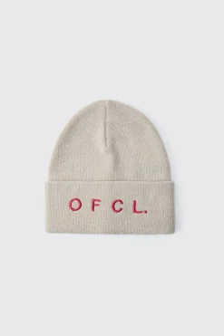 Cheap boohooMAN Ofcl Script Beanie ecru