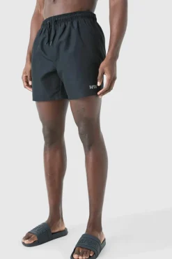 Flash Sale boohooMAN Original Man Mid Length Swim Short black
