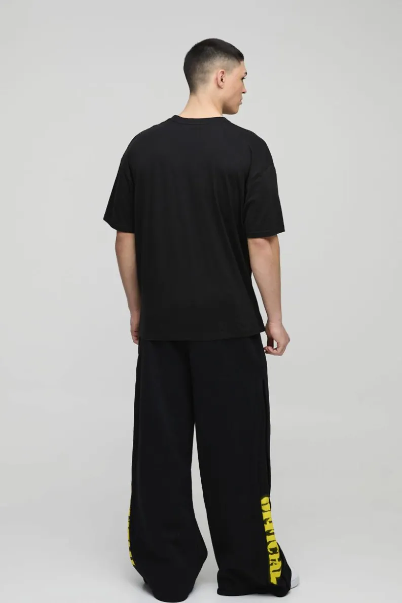 Best boohooMAN Oversized Access Denied Slogan Graphic T-Shirt black