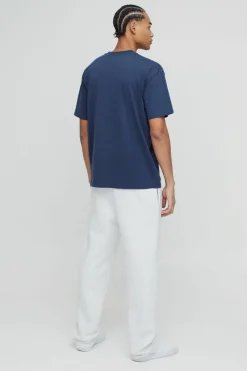 Best boohooMAN Oversized Basic Crew Neck T-shirt navy