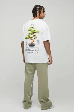 Best Sale boohooMAN Oversized Bonsai Tree Graphic T-Shirt white