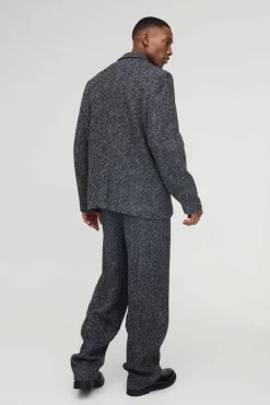 Cheap boohoo Oversized Boucle Boxy Blazer & Trouser Suit black