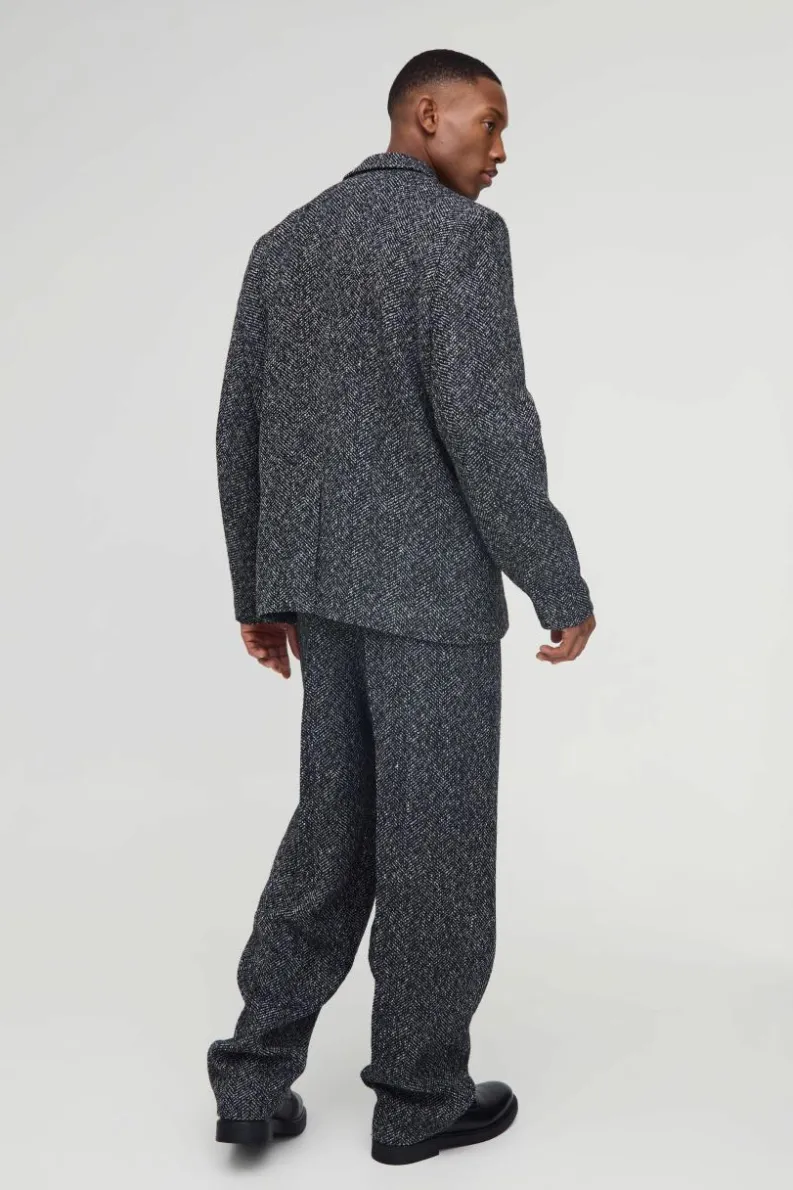 Cheap boohoo Oversized Boucle Boxy Blazer & Trouser Suit black