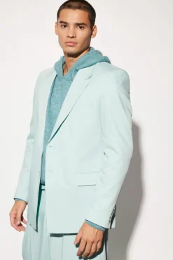 Outlet boohooMAN Oversized Boxy Fit Blazer blue