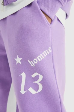 Sale boohooMAN Oversized Boxy Hooded Gusset Tracksuit purple