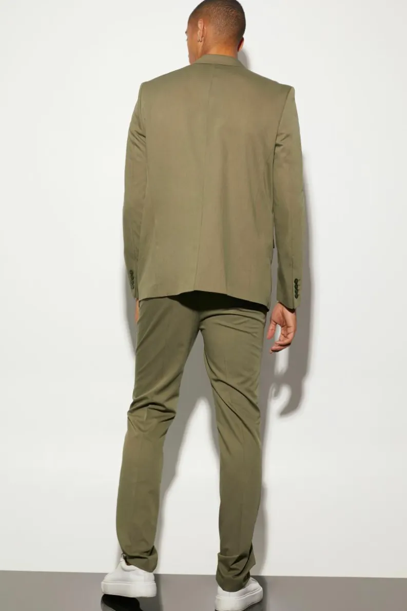 Best Sale boohooMAN Oversized Boxy Single Breasted Suit Jacket olive