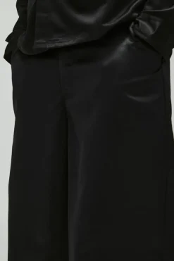 Cheap boohoo Oversized Deep V Satin Set black