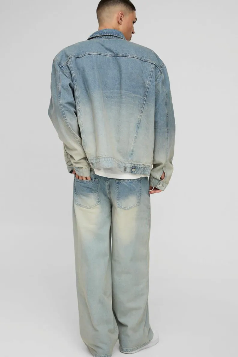 Flash Sale boohooMAN Oversized Denim Jacket stonewash