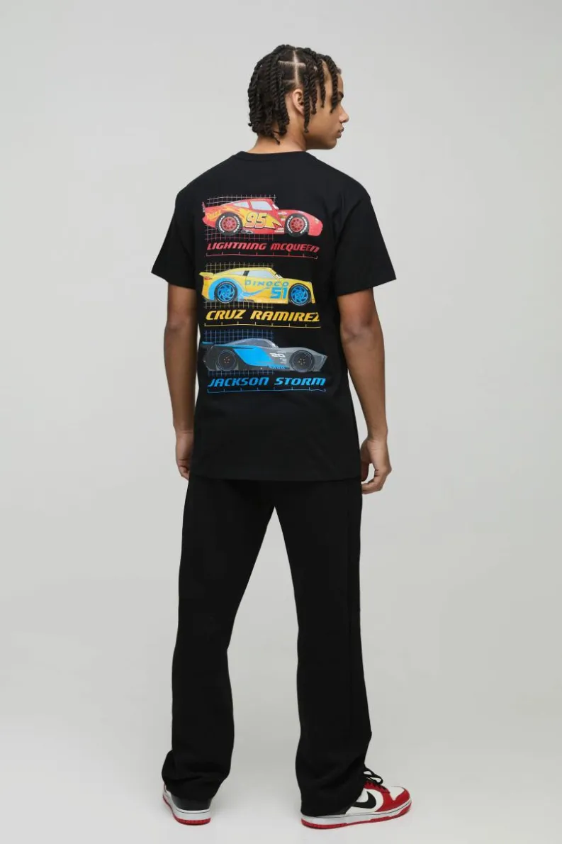 Best boohooMAN Oversized Disney Cars License T-Shirt black