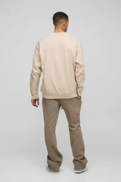 Fashion boohooMAN Oversized Disney Maui License Print Sweatshirt sand