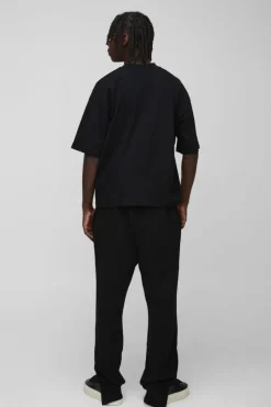 Fashion boohooMAN Oversized Extended Neck Boxy Heavyweight T-shirt black