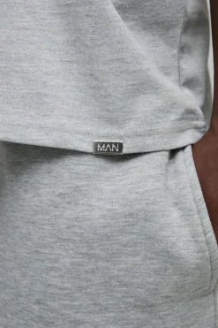 Best boohooMAN Oversized Extended Neck Heavyweight T-shirt grey marl