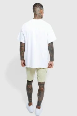 Shop boohooMAN Oversized Florida License T-shirt white