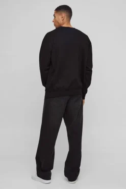 Best Sale boohooMAN Oversized Ghost Band License Print Sweatshirt black
