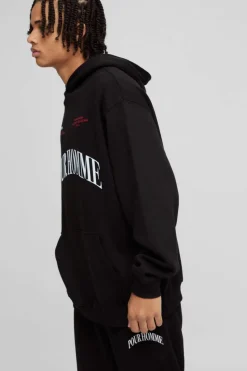 Cheap boohooMAN Oversized Homme Printed Hooded Tracksuit black