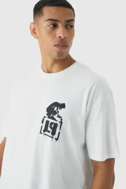 Outlet boohooMAN Oversized Linkin Park Band License Print T-Shirt white