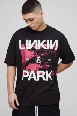 Best boohooMAN Oversized Linkin Park Band License T-Shirt black