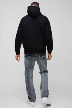 Outlet boohooMAN Oversized My Chemical Romance License Print Hoodie black