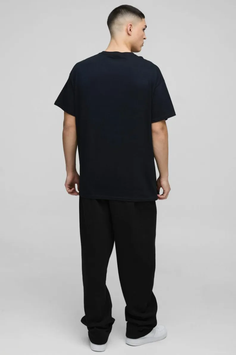 Discount boohooMAN Oversized My Chemical Romance License T-Shirt black