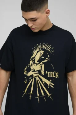Discount boohooMAN Oversized My Chemical Romance License T-Shirt black