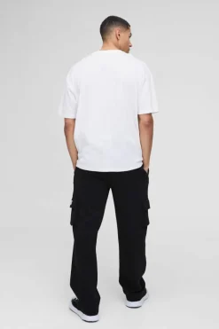 New boohooMAN Oversized Nasa License Print T-Shirt white