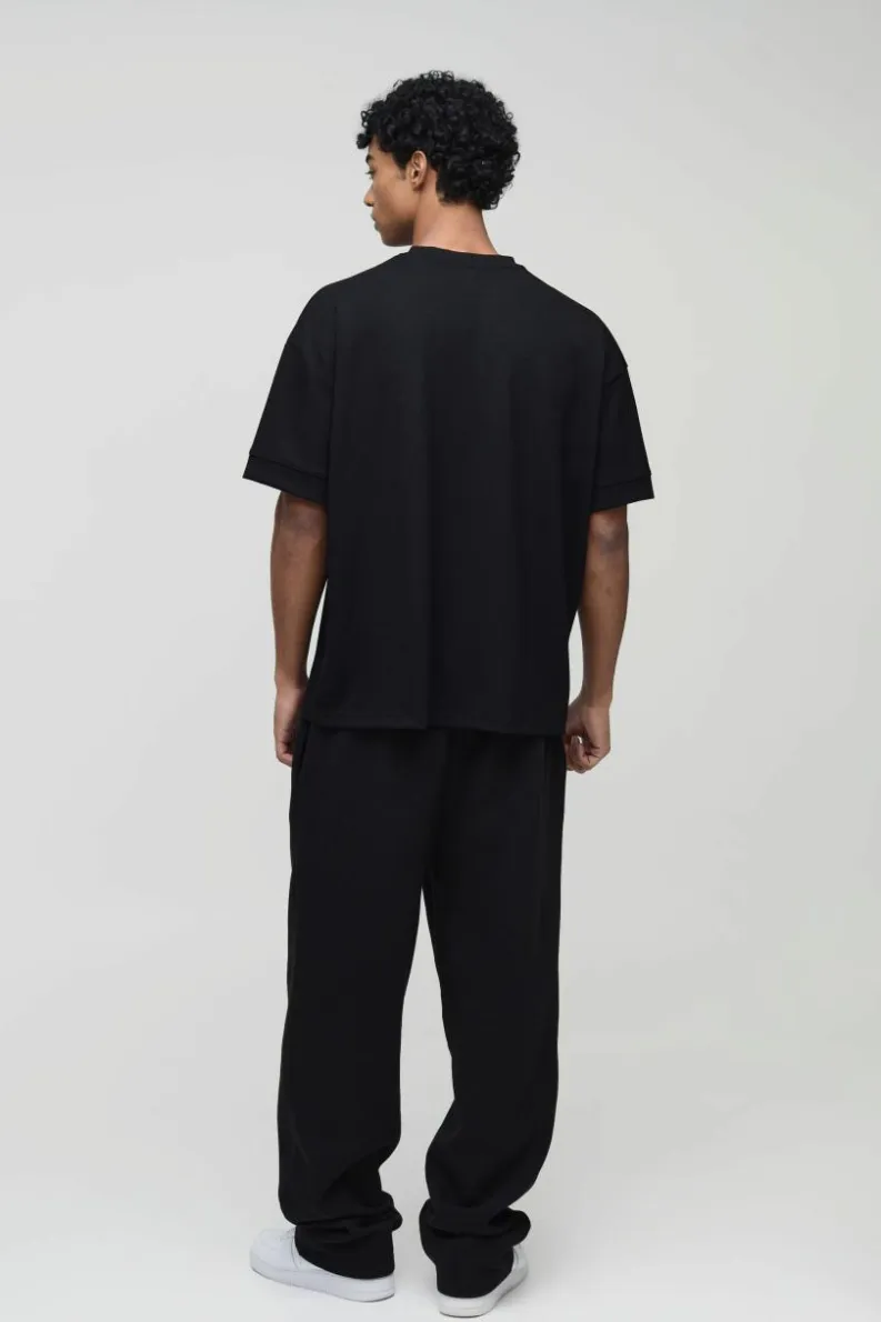Cheap boohooMAN Oversized Peached T-Shirt black