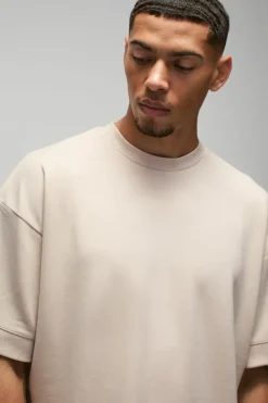 Best Sale boohooMAN Oversized Peached T-Shirt stone