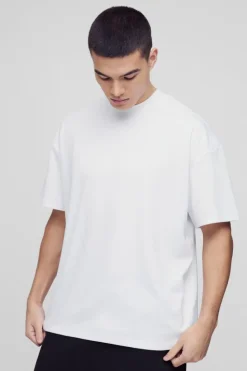 Best Sale boohooMAN Oversized Premium Super Heavyweight T-shirt white