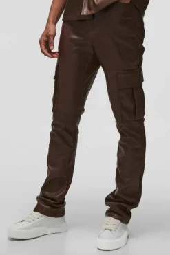 Clearance boohoo Oversized Pu Short Sleeve Set chocolate