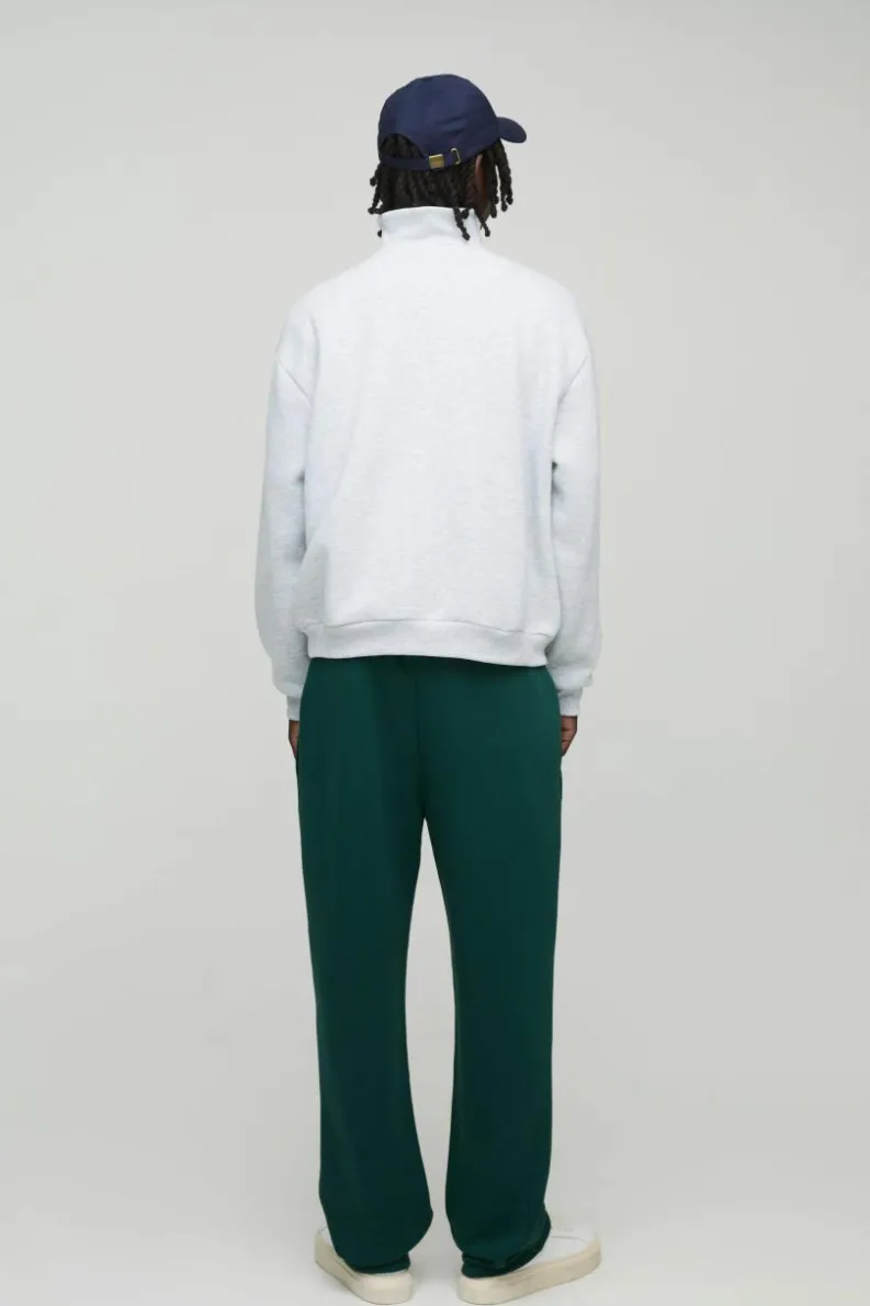 New boohooMAN Oversized Rib Detail Funnel Neck Sweatshirt grey marl