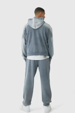 Sale boohooMAN Oversized Seam Detail Joggers charcoal