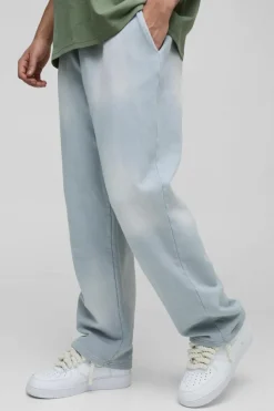 Store boohooMAN Oversized Spray Wash Jogger grey