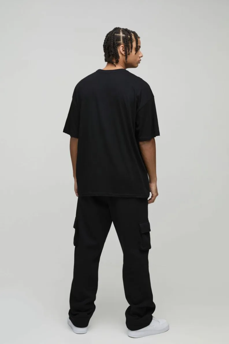 Cheap boohooMAN Oversized Tried To Be Normal Once Slogan Graphic T-Shirt black
