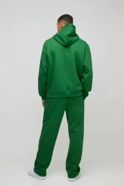Best Sale boohooMAN Oversized Worldwide Hooded Tracksuit green