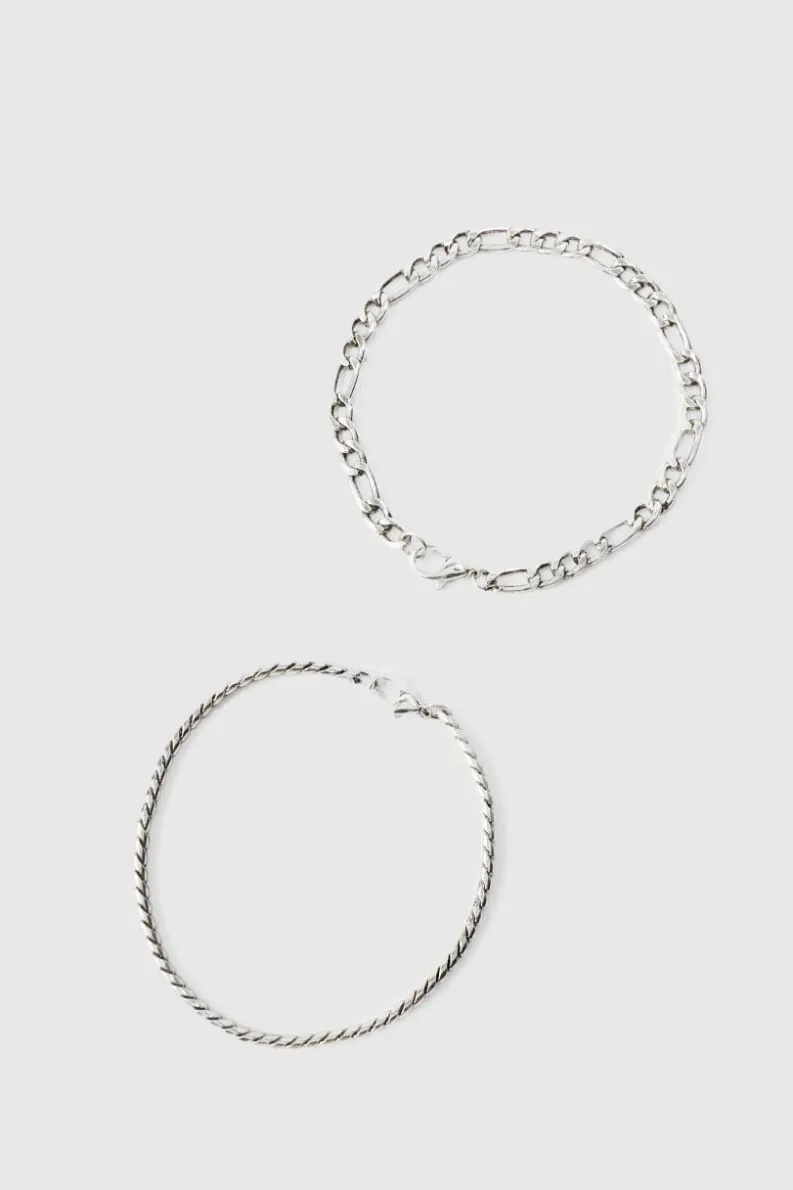 Best boohooMAN 2 Pack Chain Bracelets In silver