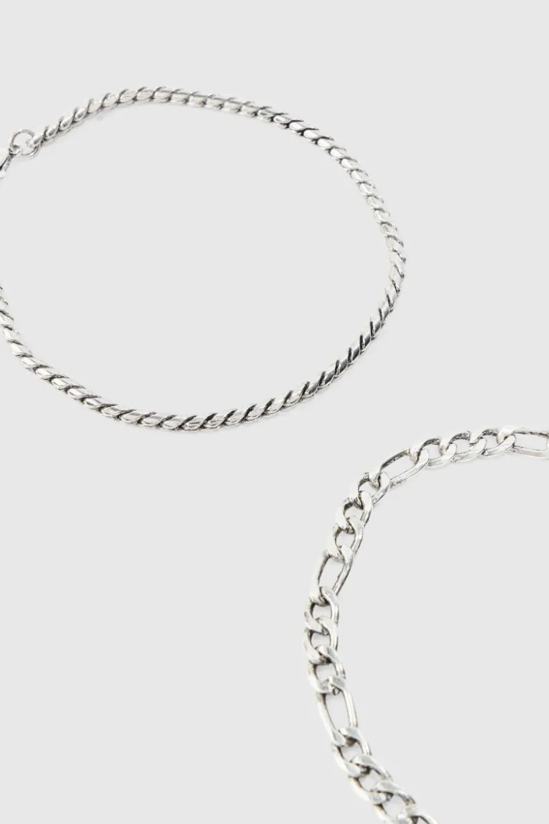 Best boohooMAN 2 Pack Chain Bracelets In silver