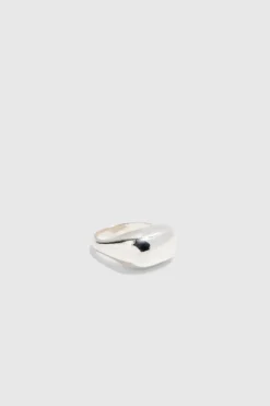 Store boohooMAN 3 Pack Chunky Rings In silver