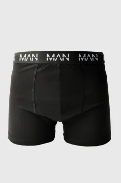 Cheap boohooMAN 5 Pack Man Dash Repeat Classic Trunks black