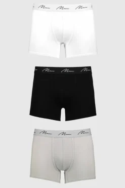 Outlet boohooMAN 3 Pack MAN Signature Mixed Colour Trunks multi