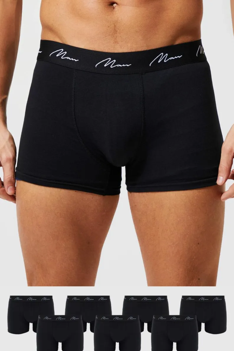 Flash Sale boohooMAN 7 Pack Man Signature Trunks black