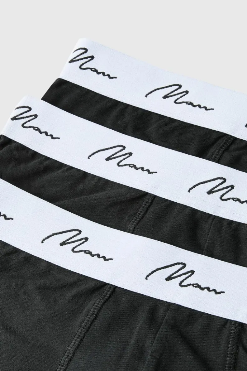 Flash Sale boohooMAN 3 Pack MAN Signature Trunks black