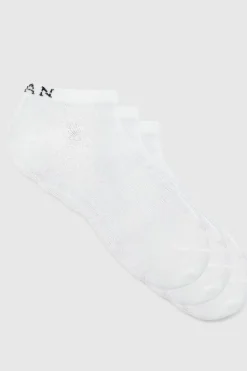Store boohooMAN 3 Pack Man Trainer Socks white