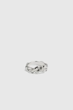 Best boohooMAN 3 Pack Melted Effect Rings In silver