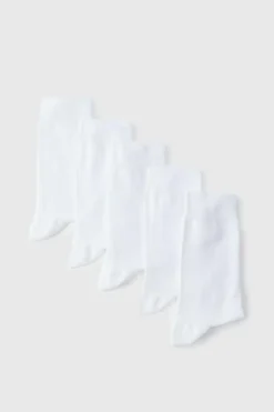 Fashion boohooMAN 5 Pack Plain Socks white